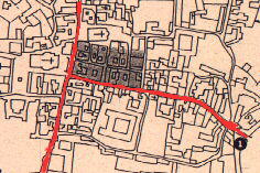 Rappresentazione cartografica primo nucleo urbano vimercatese